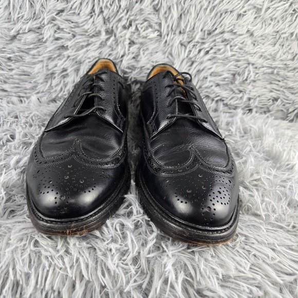 Florsheim 623843 Royal Imperial Mens 8 Black V Cleat Kenmoore Wingtip Dress Shoe - Picture 2 of 13